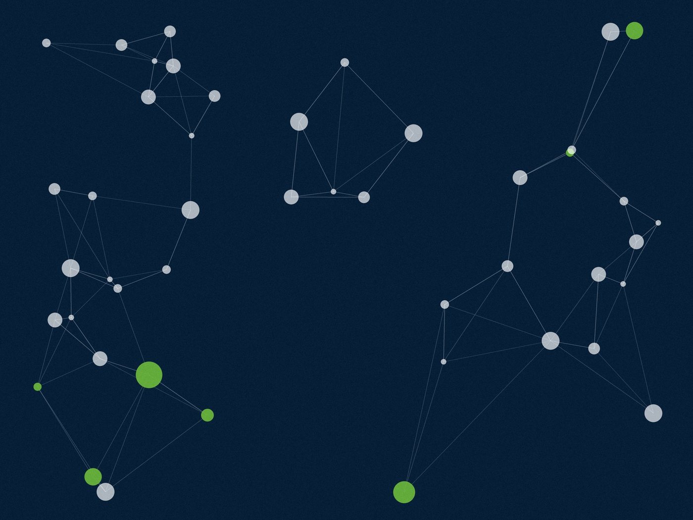 Abstract dark network graphic representing a network of capital partners